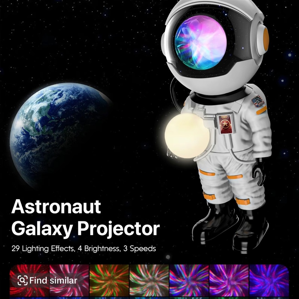 Astronaut ceiling LED lamp with 360° Rotation - Picture 3 of 6